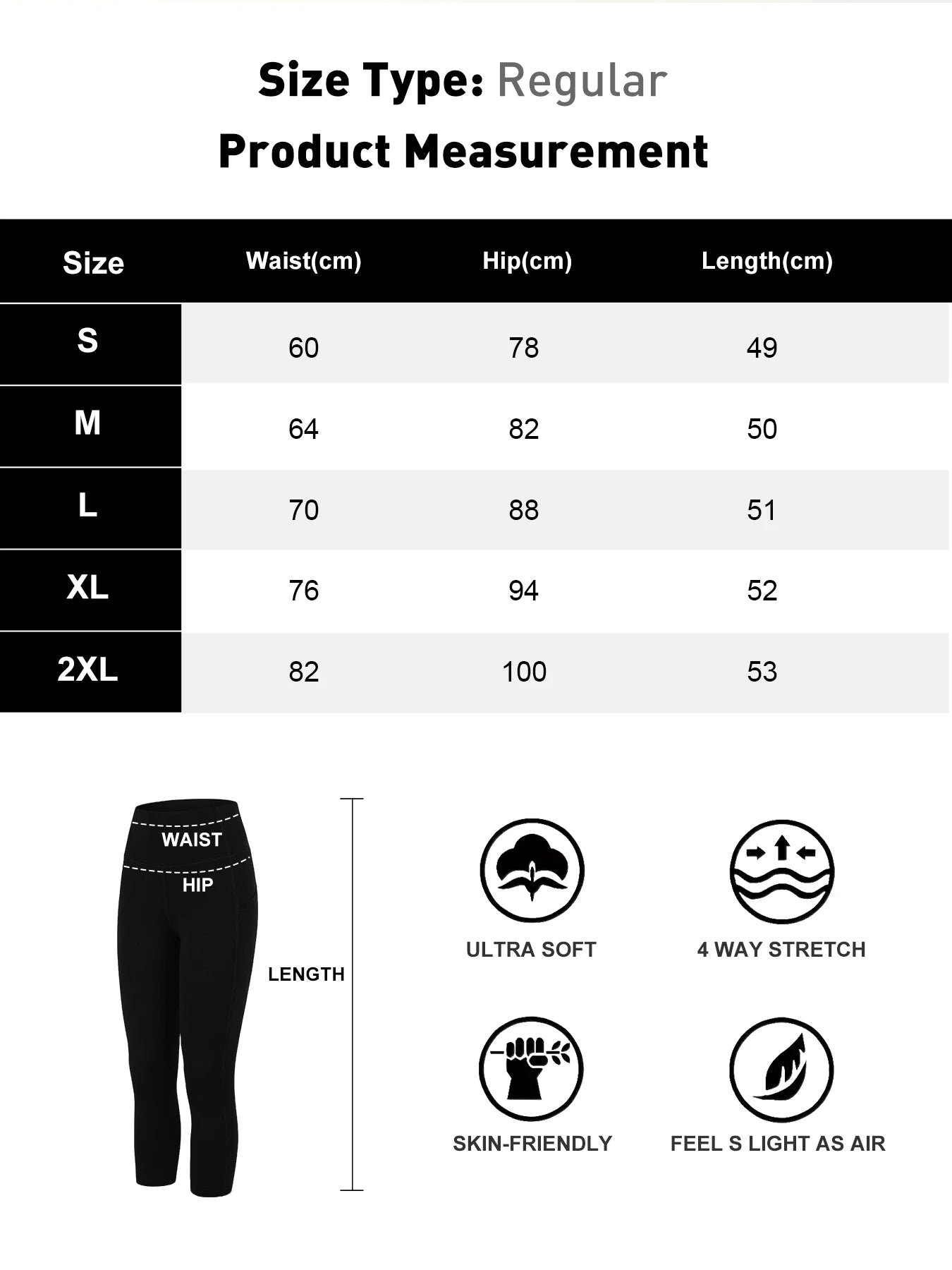 Women's High Waist Capri Leggings With Tummy Control And Lift