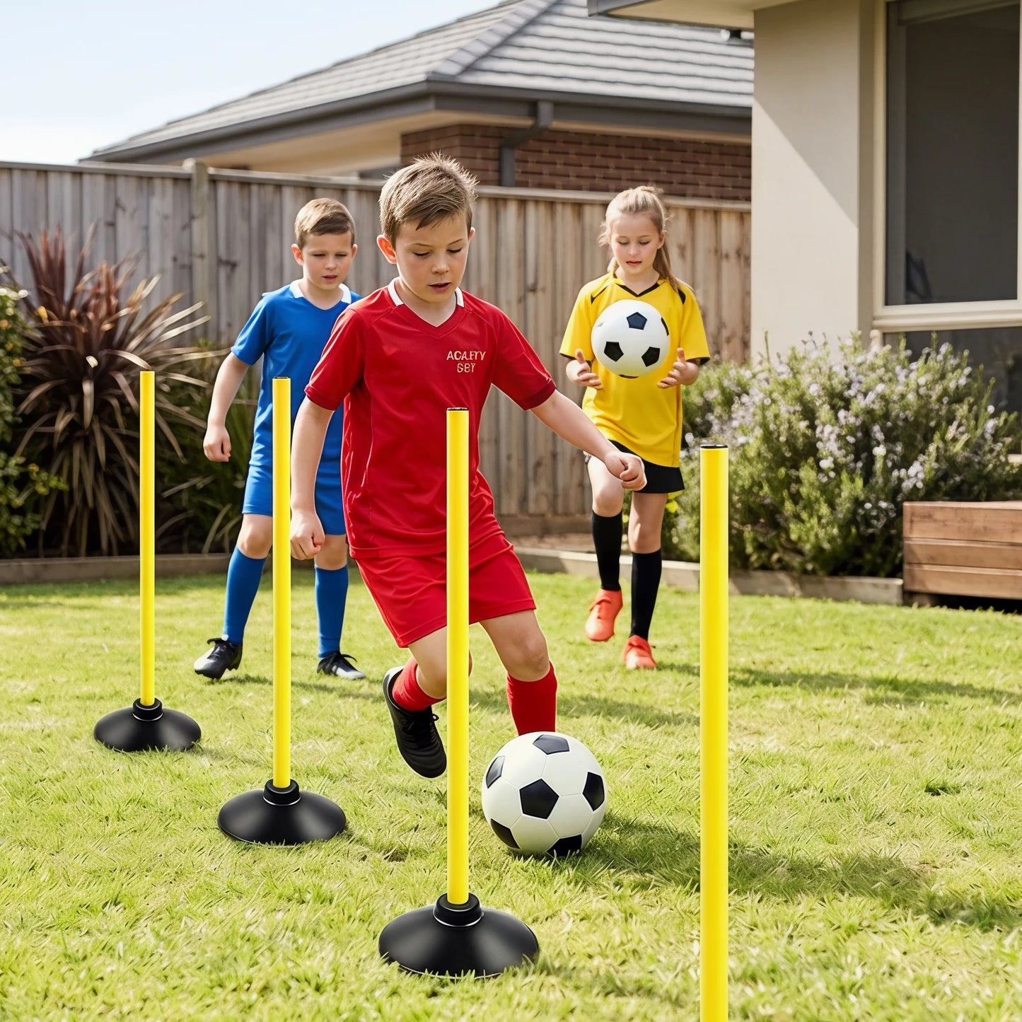 2 Pack Adjustable Speed Training Hurdles And Basketball Slalom Poles