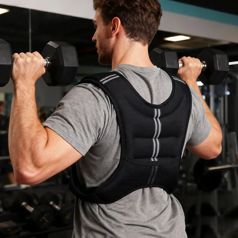 Weighted Vest With Reflective Stripe For Running And Strength Training