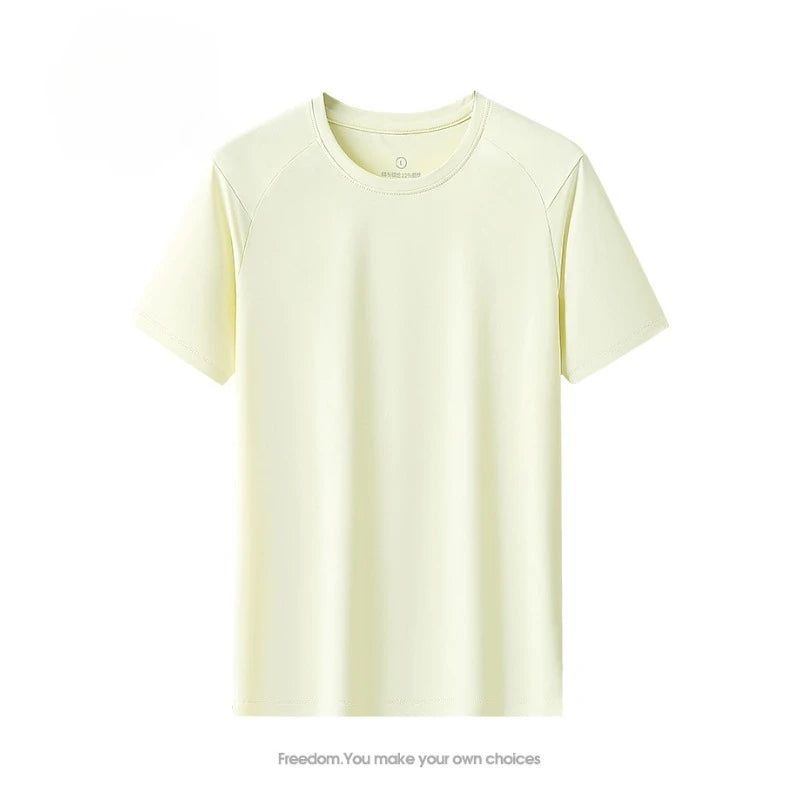 Unisex Quick Dry Ice Silk T Shirt Polyester Breathable Sports Top