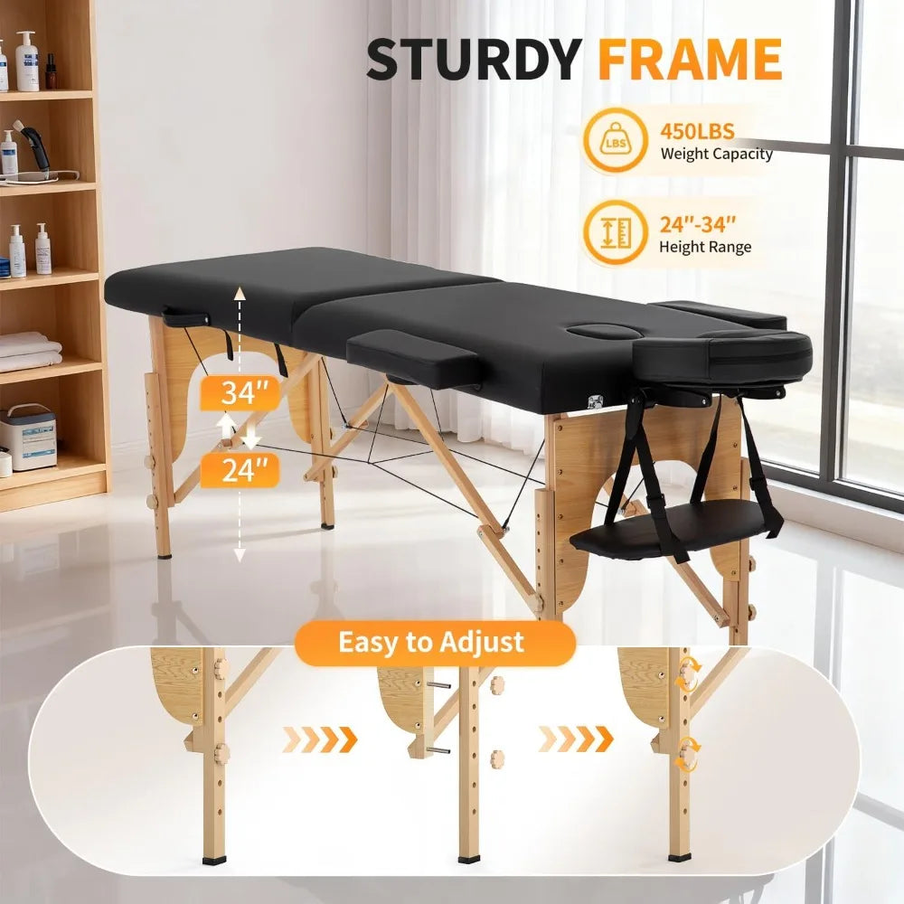 XMSJ Portable Folding Massage Table for Spa and Lash Treatments