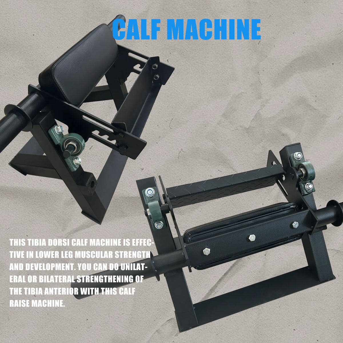Adjustable Tibia Dorsi Calf Machine Calf Raise Machine for Calf Stretching Strength Training Fit 2 Inches Weight Plates