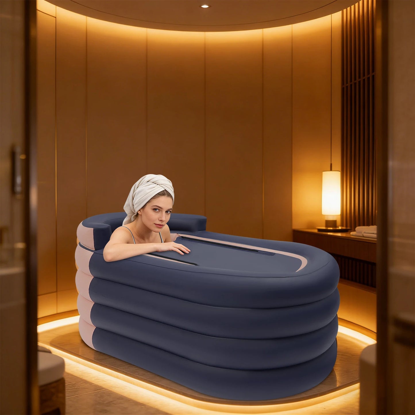 Inflatable Adult Bathtub With Electric Air Pump USB Drainage Pipe
