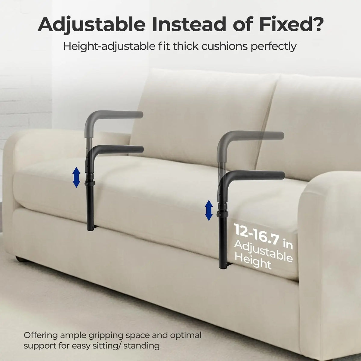 Metal Stand Assist Rail For Couch And Chair Mobility Aid