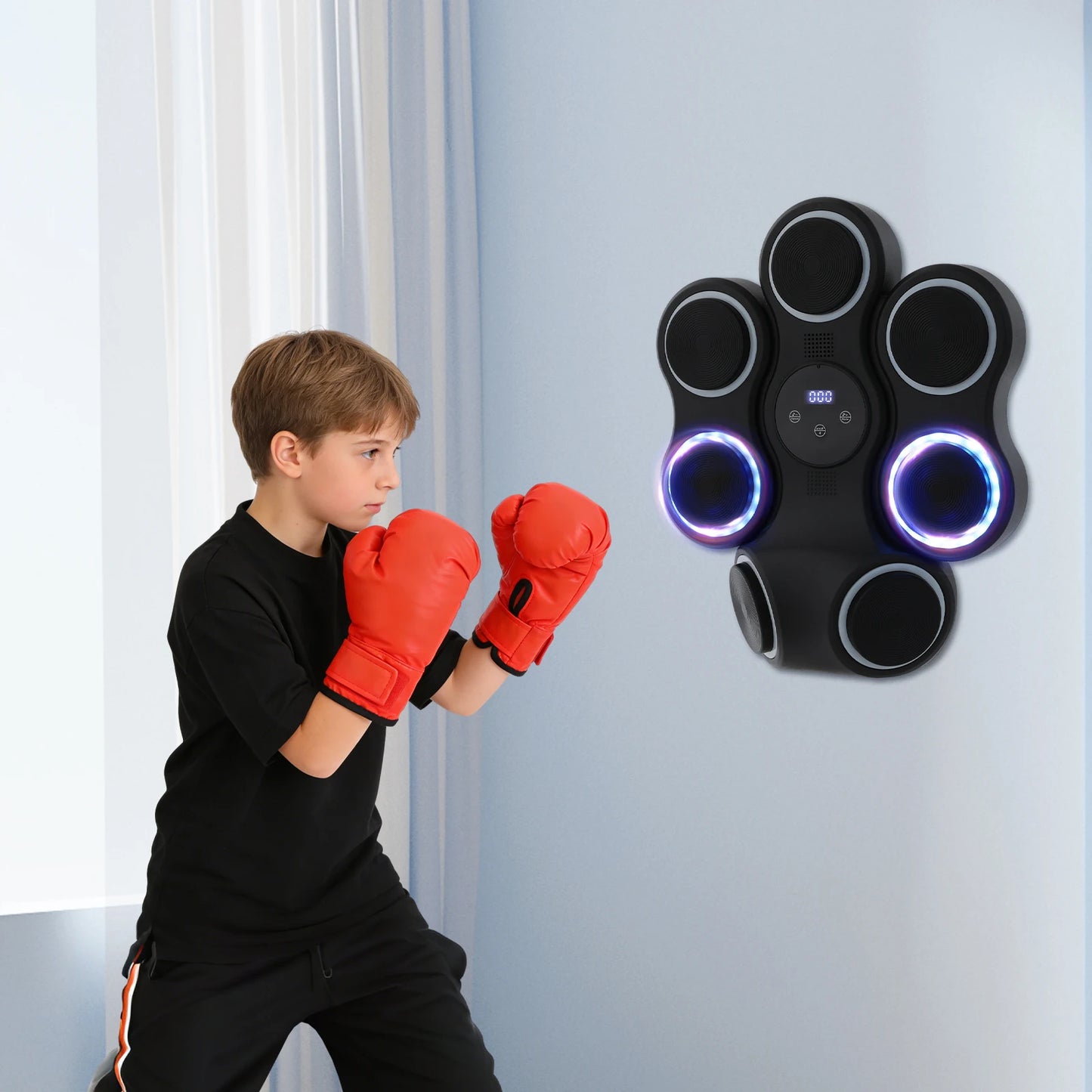 Interactive Boxing Trainer Wall Mounted Target With Lighting