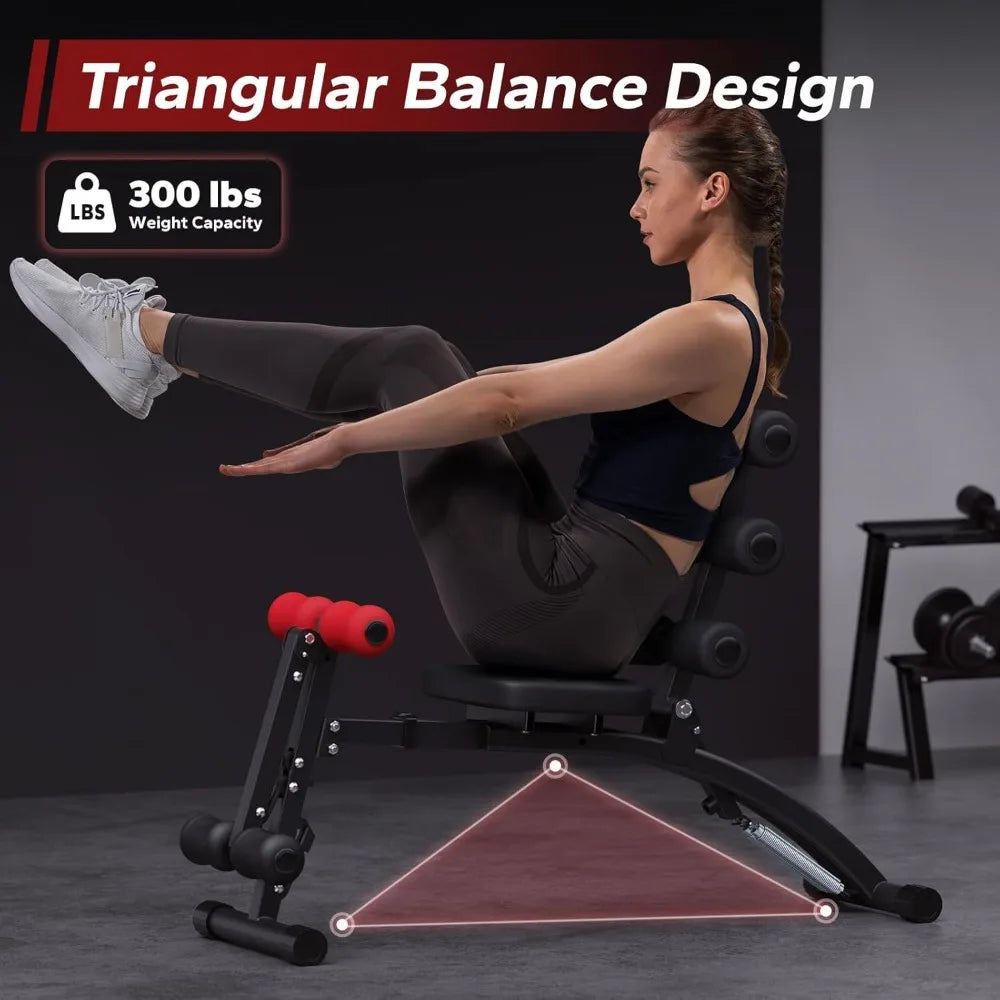 MERACH Ab Trainer Adjustable Home Gym Bench For Core Strength