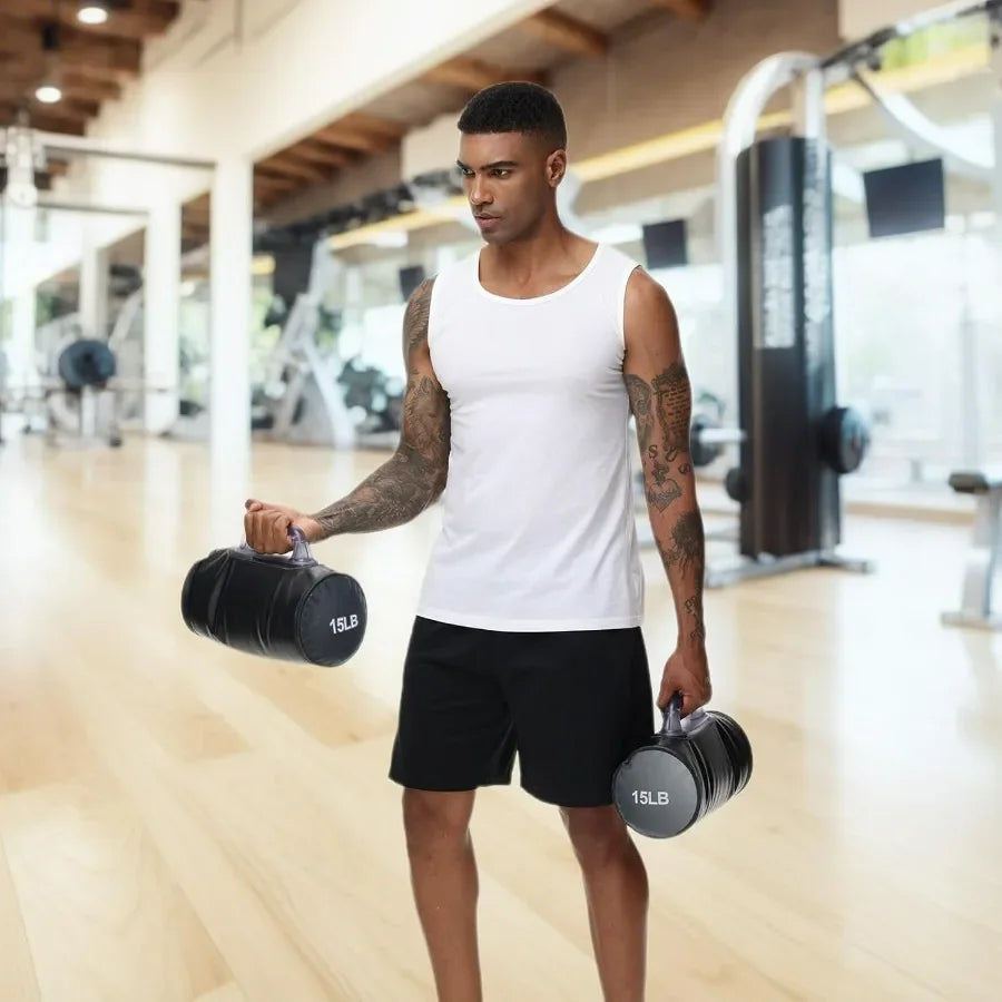 Adjustable Water Filled Dumbbell Set For Portable Strength Training