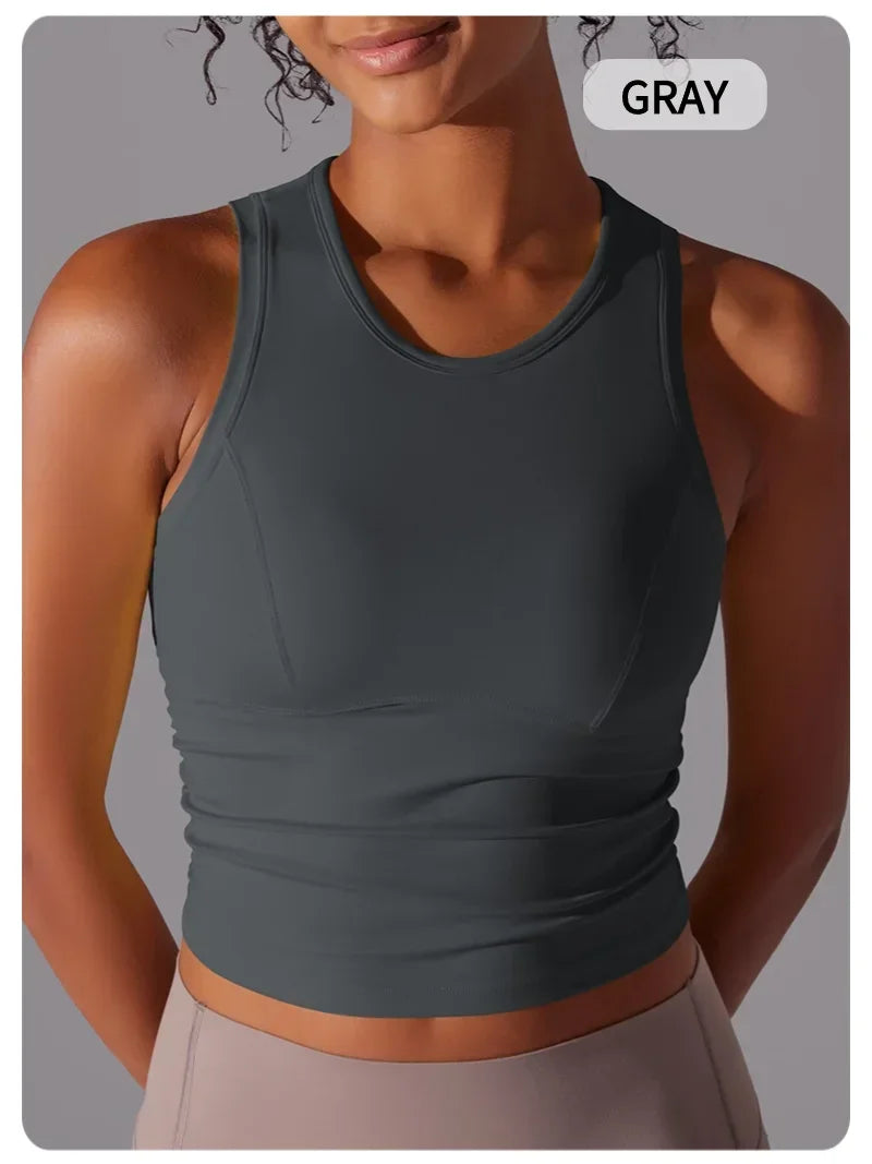 MIML Womens Nylon DoubleSided Sports Vest For Running And Yoga