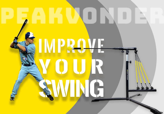 Baseball Softball Training Equipment,Baseball Softabll Hitting Trainer,Baseball Swing Trainer with 4 Power Bands, Improve Hand-Eye Coordination, Swing Mechanics, and Hitting Performance