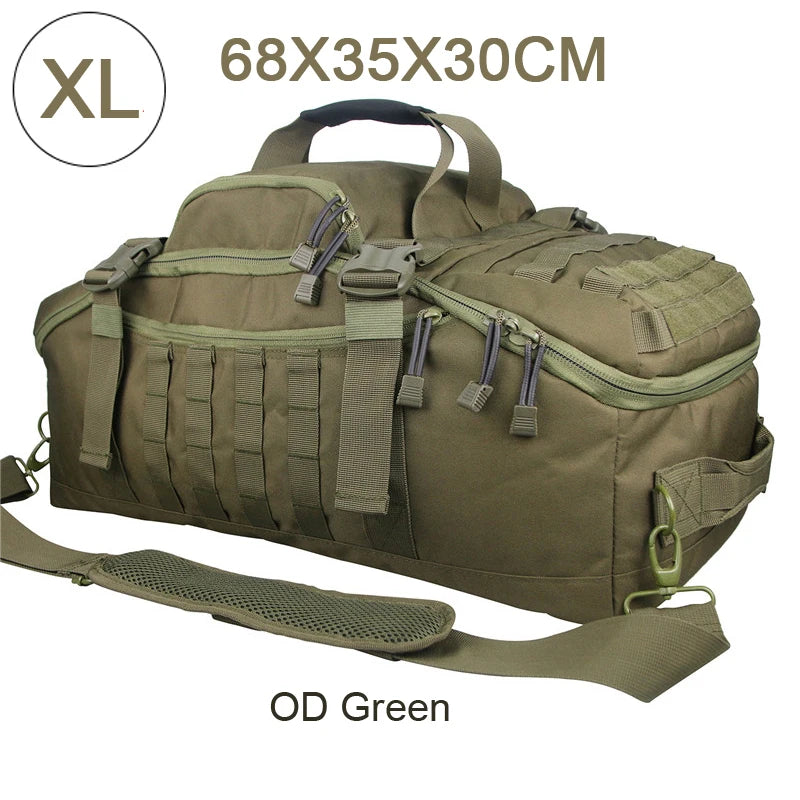 LQARMY 3 Way Duffle Bag With Backpack Crossbody Shoulder
