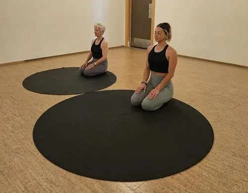 YTYIN Round Yoga Mat Meditation Tai Chi Yin Yang Design