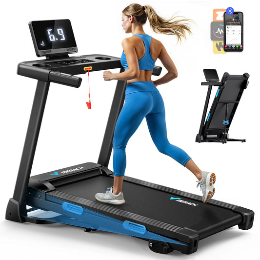 MERACH Foldable Treadmill T12 Incline With Heart Rate Monitoring