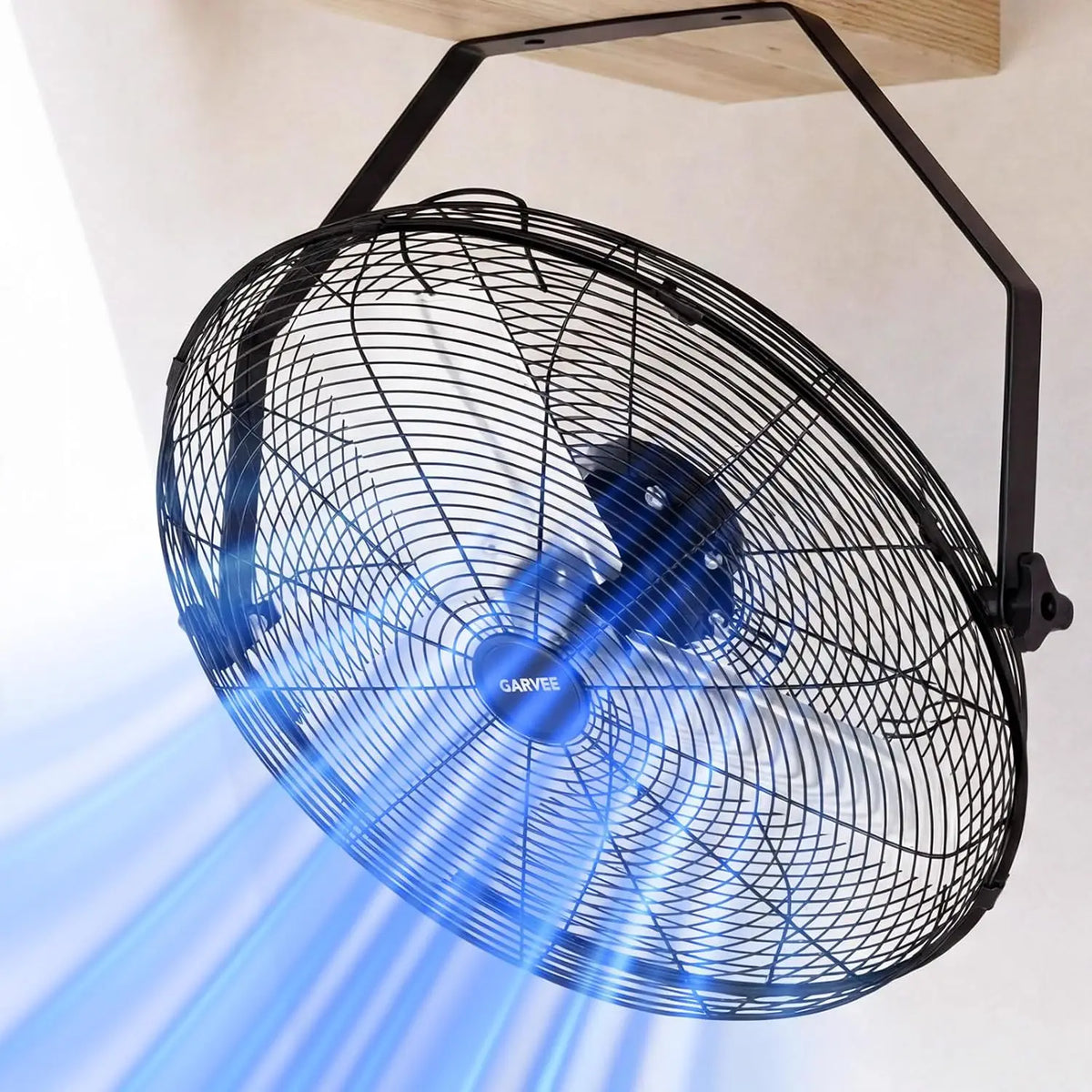 18/20 Inch Metal Wall Mount Fan, Aluminum Industrial Wall Fan, 120V 60Hz US Plug, High‑Speed Ventilation Fan for Garage Warehouse Workshop Commercial Use