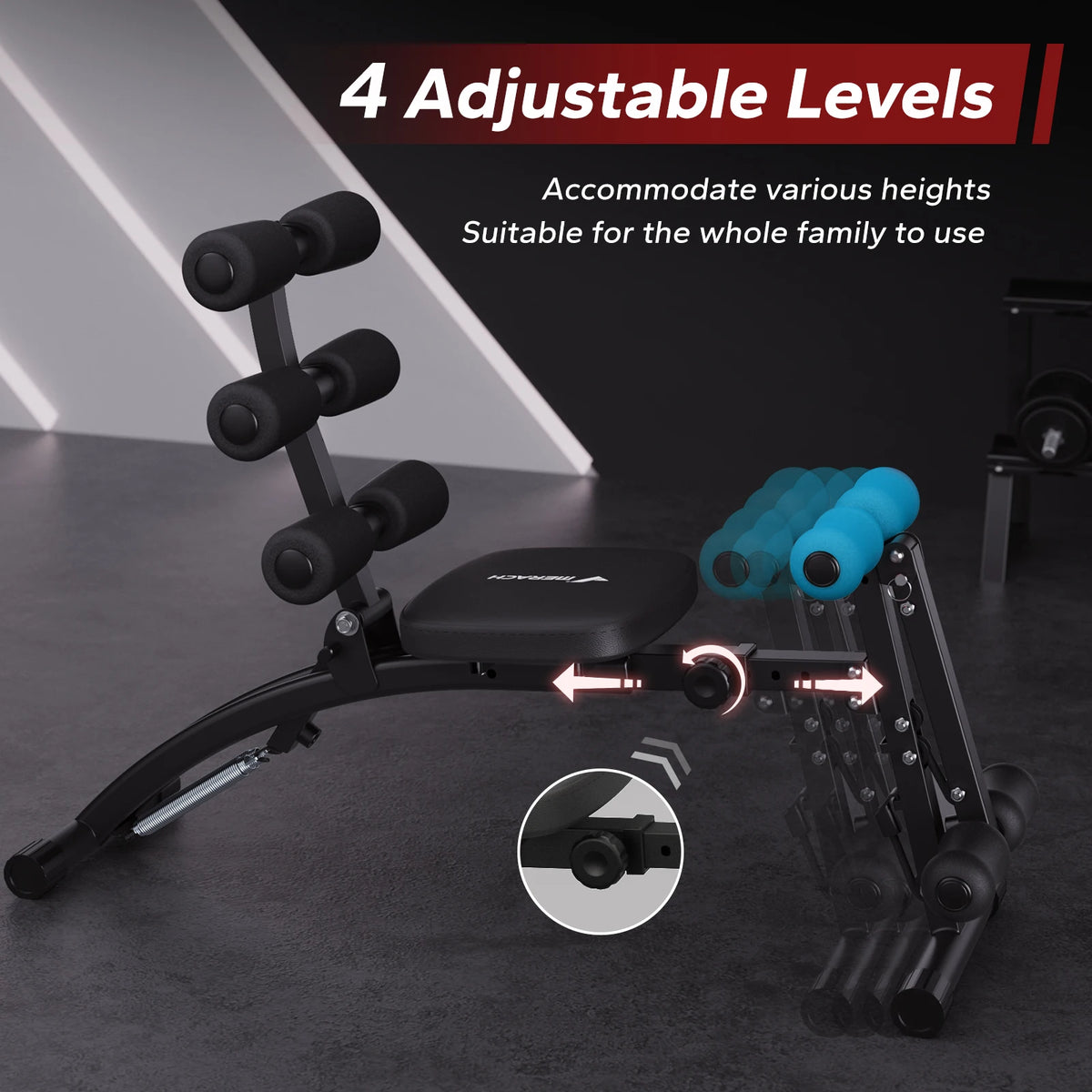 Merach Adjustable Ab Trainer Workout Bench For Home Gym Fitness