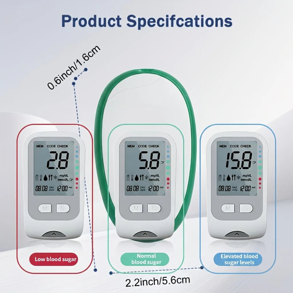 VivaGuard Blood Glucose Monitor Kit With Test Strips And Lancets