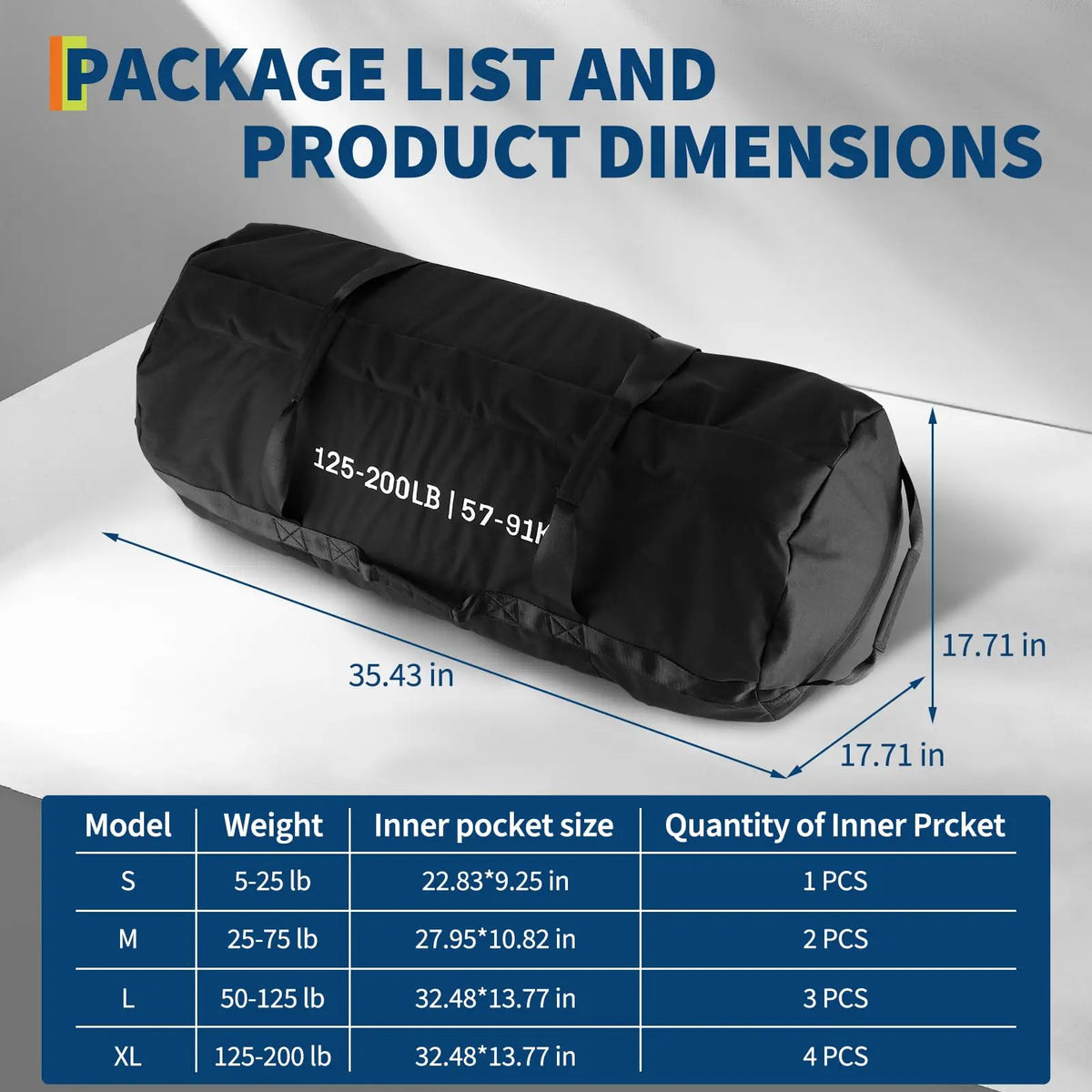 Adjustable Fitness Sandbag With Handles For Strength Training