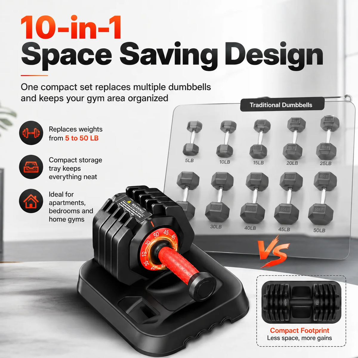 Adjustable Dumbbell With Secure Lock For Full Body Strength Training