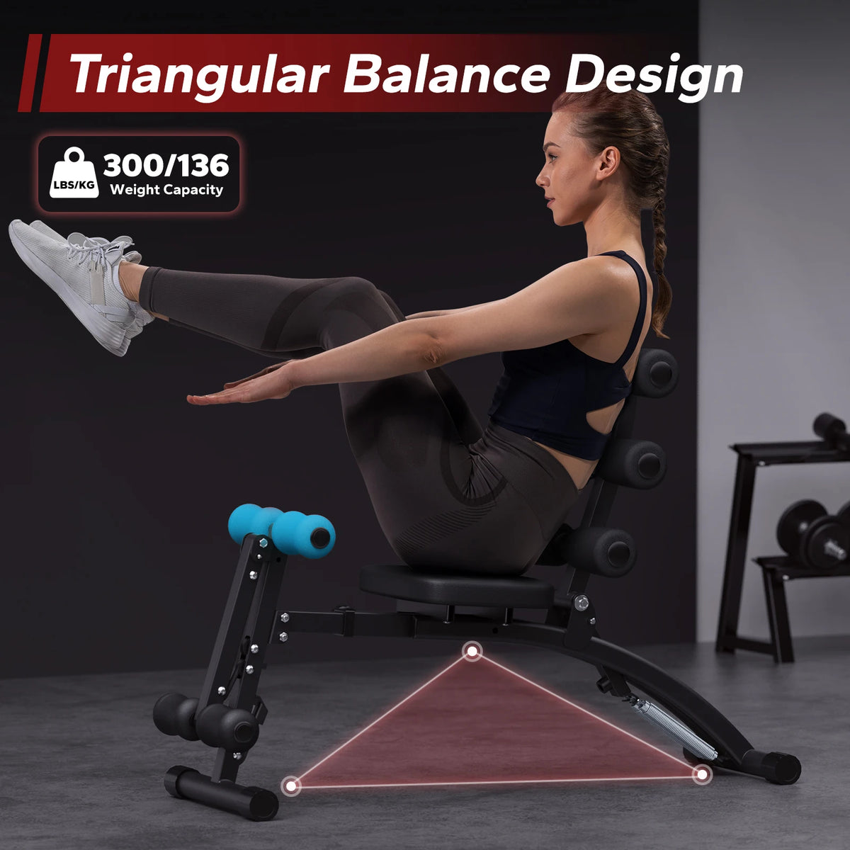 Merach Adjustable Ab Trainer Workout Bench For Home Gym Fitness