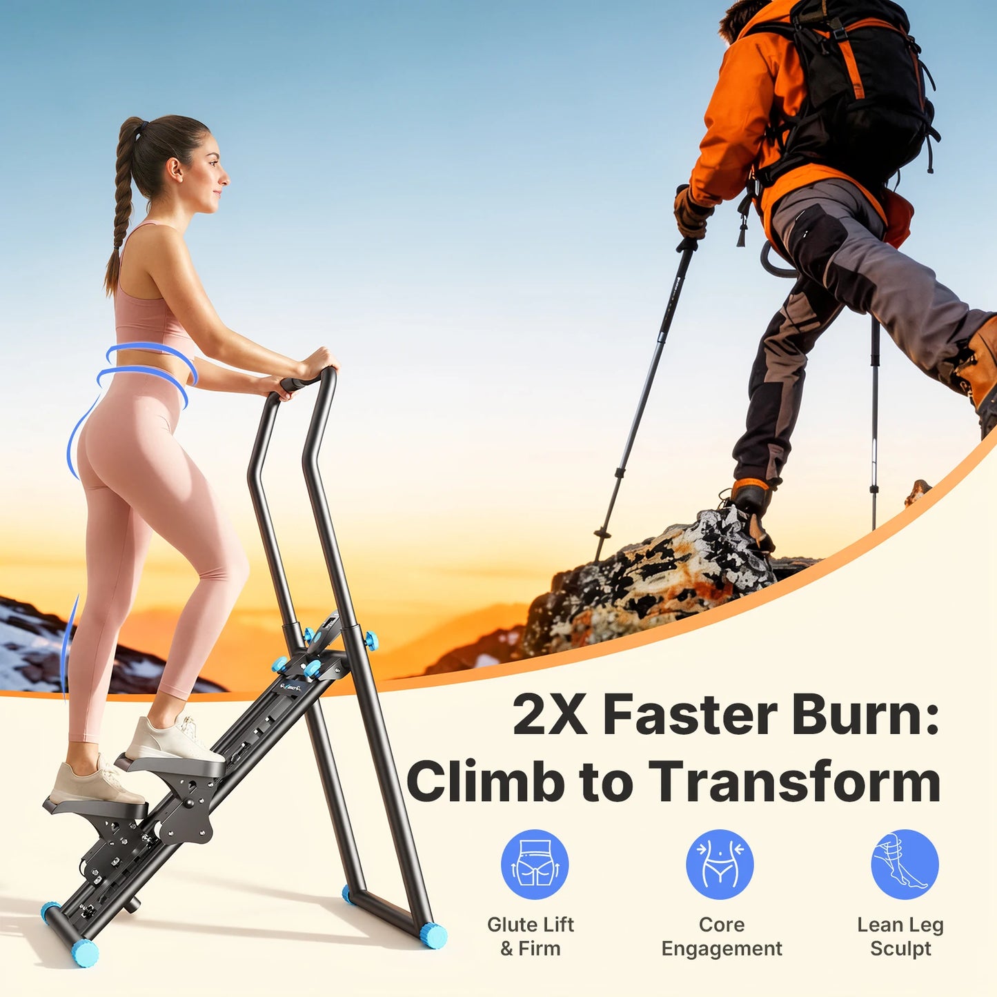 MERACH Foldable Stair Stepper Machine For Home Cardio Workout