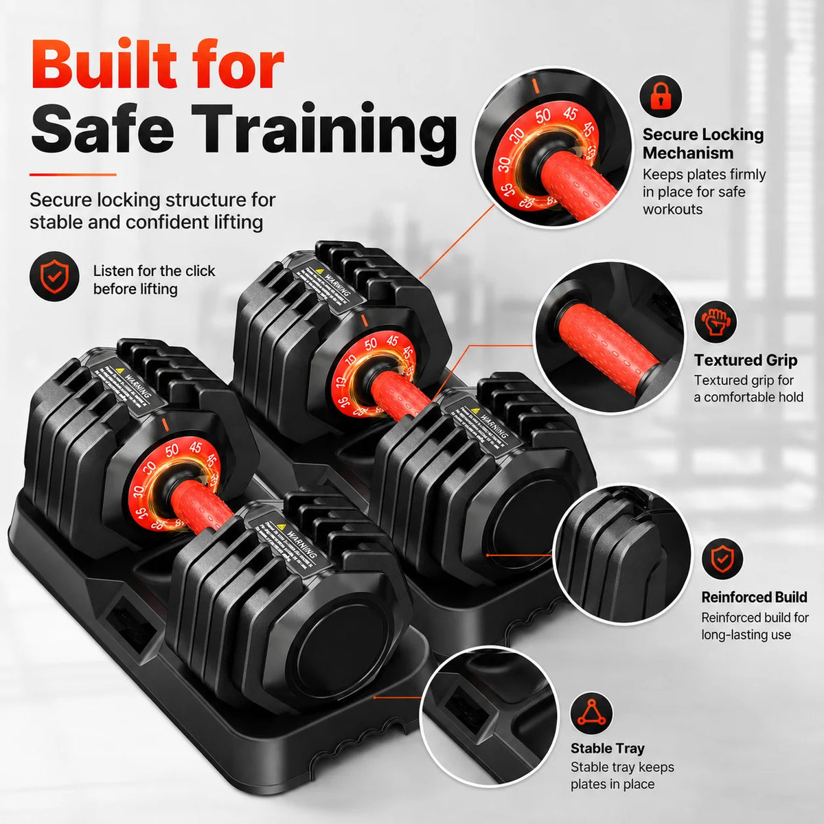 Adjustable Dumbbell With Secure Lock For Full Body Strength Training