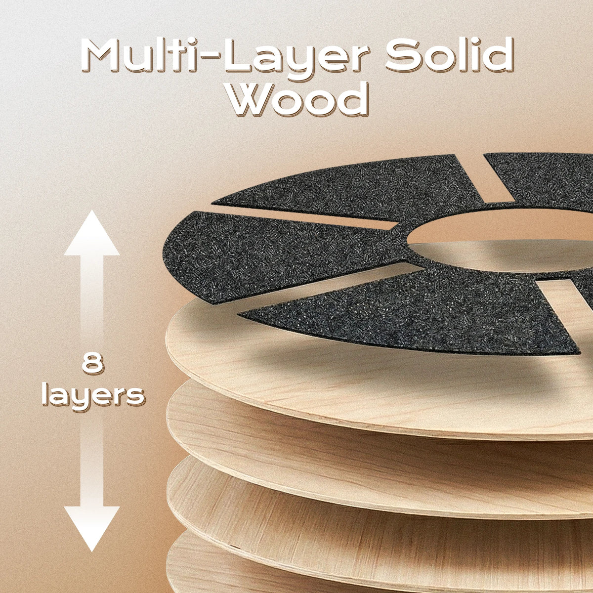 Wooden Balance Board, Wobble Board with Non-Slip Surface & Spherical Base for Core Training, Fitness, Yoga, Physical Therapy & Stability
