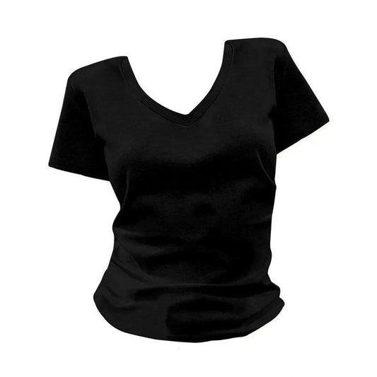 Womens Linen T Shirt Top Simple Breathable Skin Friendly Summer