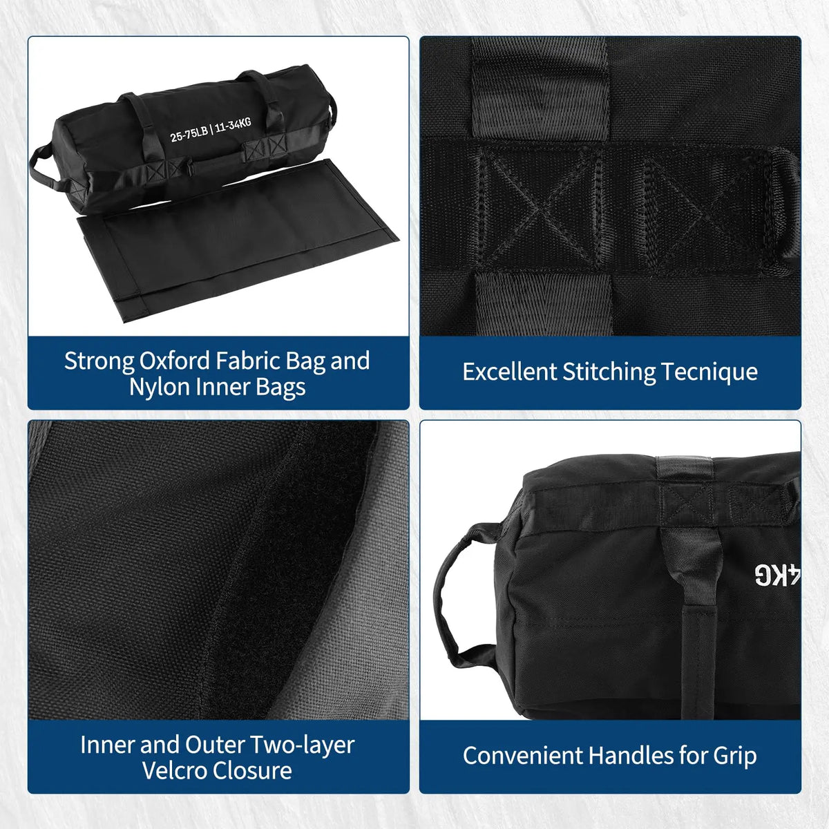 Adjustable Fitness Sandbag With Handles For Strength Training