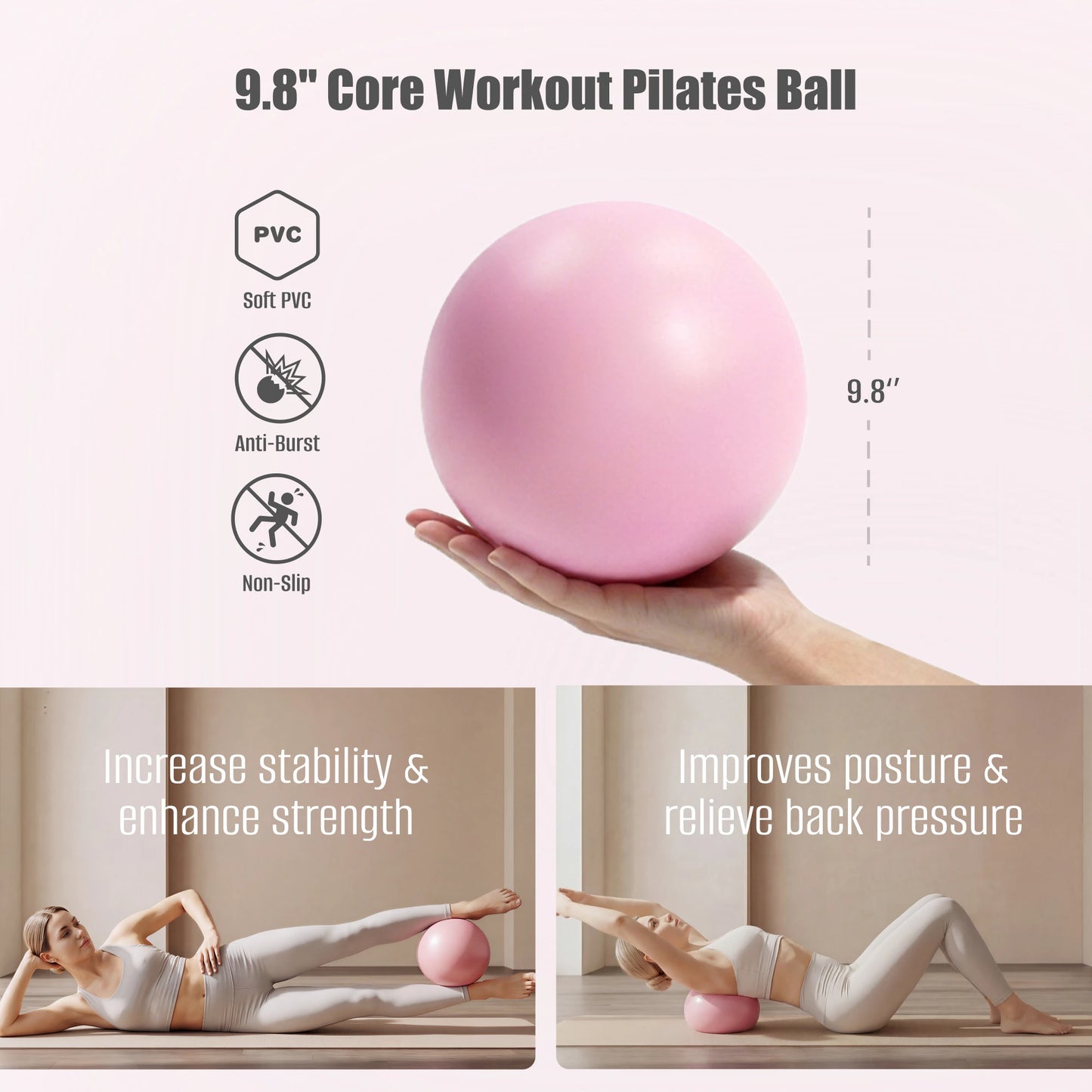 MaxU Pilates Ring And Bar Home Workout Resistance Fitness Set