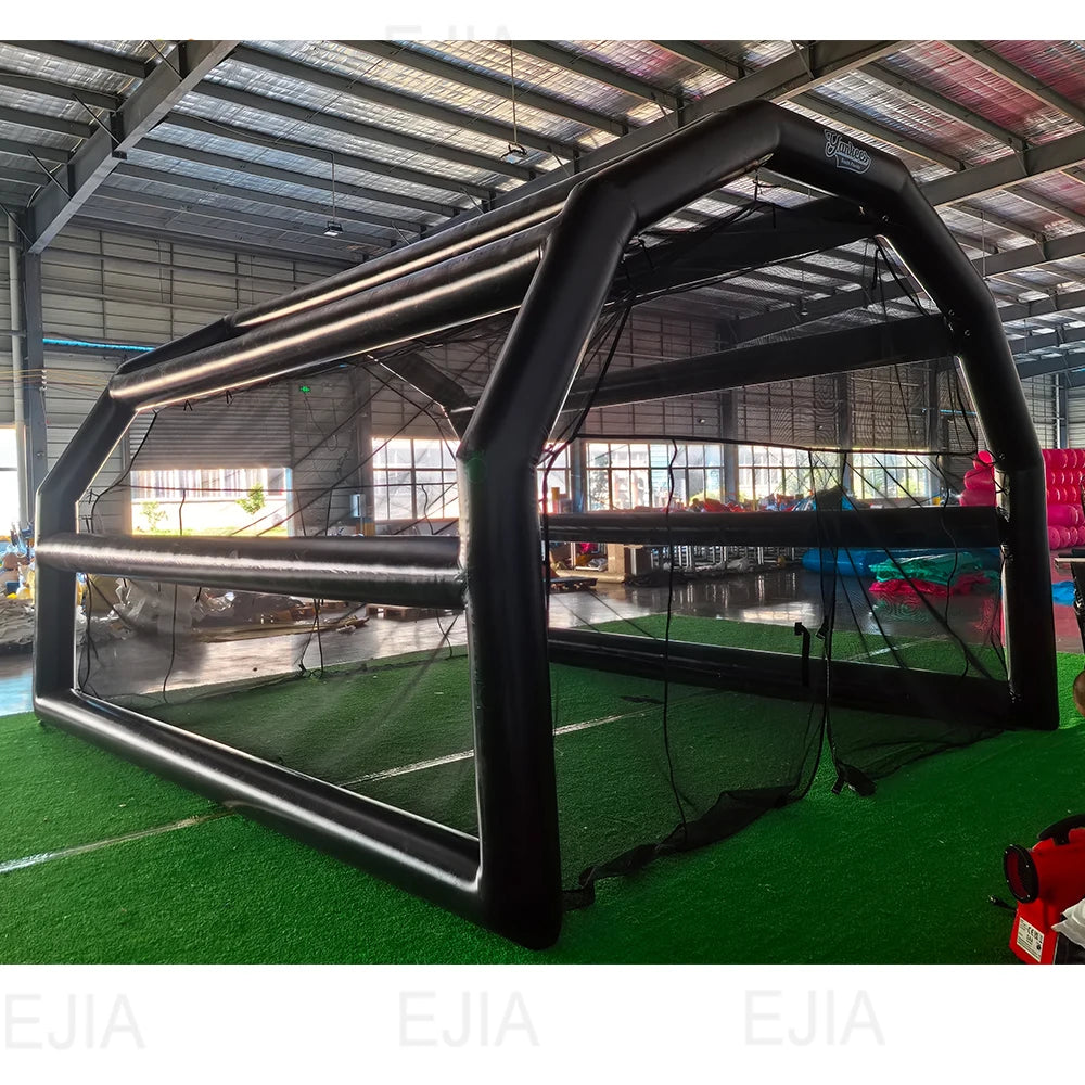20x16FT Inflatable Baseball Cage, Heavy Duty PVC Baseball Practice Net with Air Pump, Portable Batting Cage for Pitching, Hitting Training, Softball Practice, Backyard, School & Sports Events