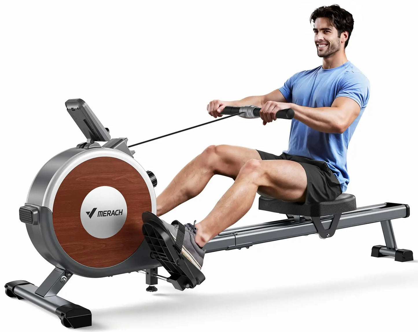 MERACH Magnetic Rowing Machine Rower With 16 Levels Quiet Resistance