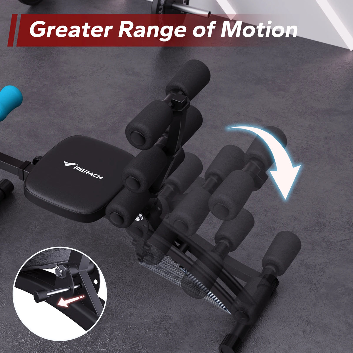 Merach Adjustable Ab Trainer Workout Bench For Home Gym Fitness