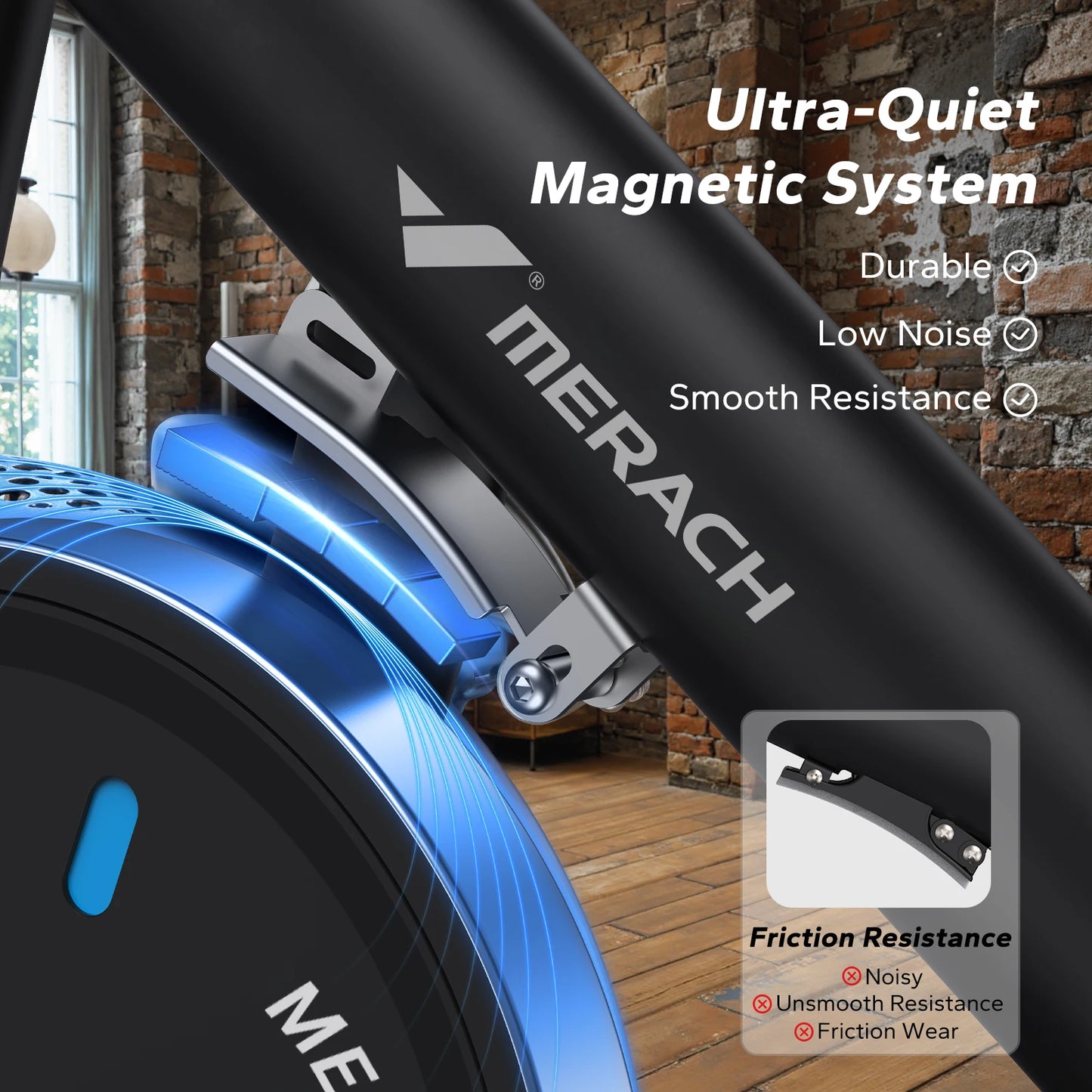Merach Magnetic Indoor Exercise Bike With Exclusive App Low Noise