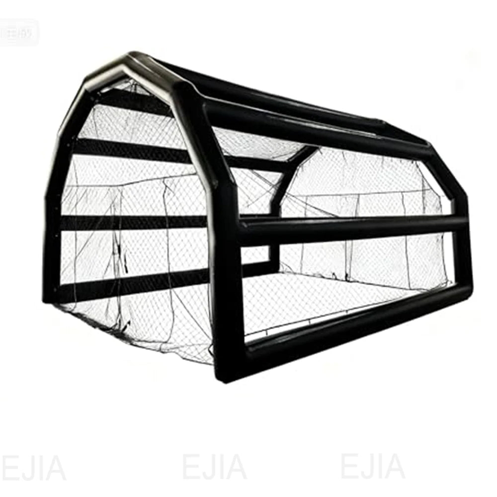 20x16FT Inflatable Baseball Cage, Heavy Duty PVC Baseball Practice Net with Air Pump, Portable Batting Cage for Pitching, Hitting Training, Softball Practice, Backyard, School & Sports Events
