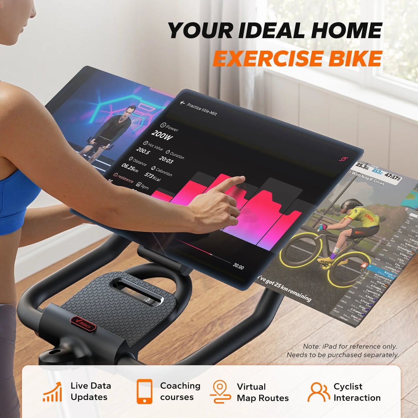 MERACH S38 Indoor Cycling Bike With Magnetic Resistance And App