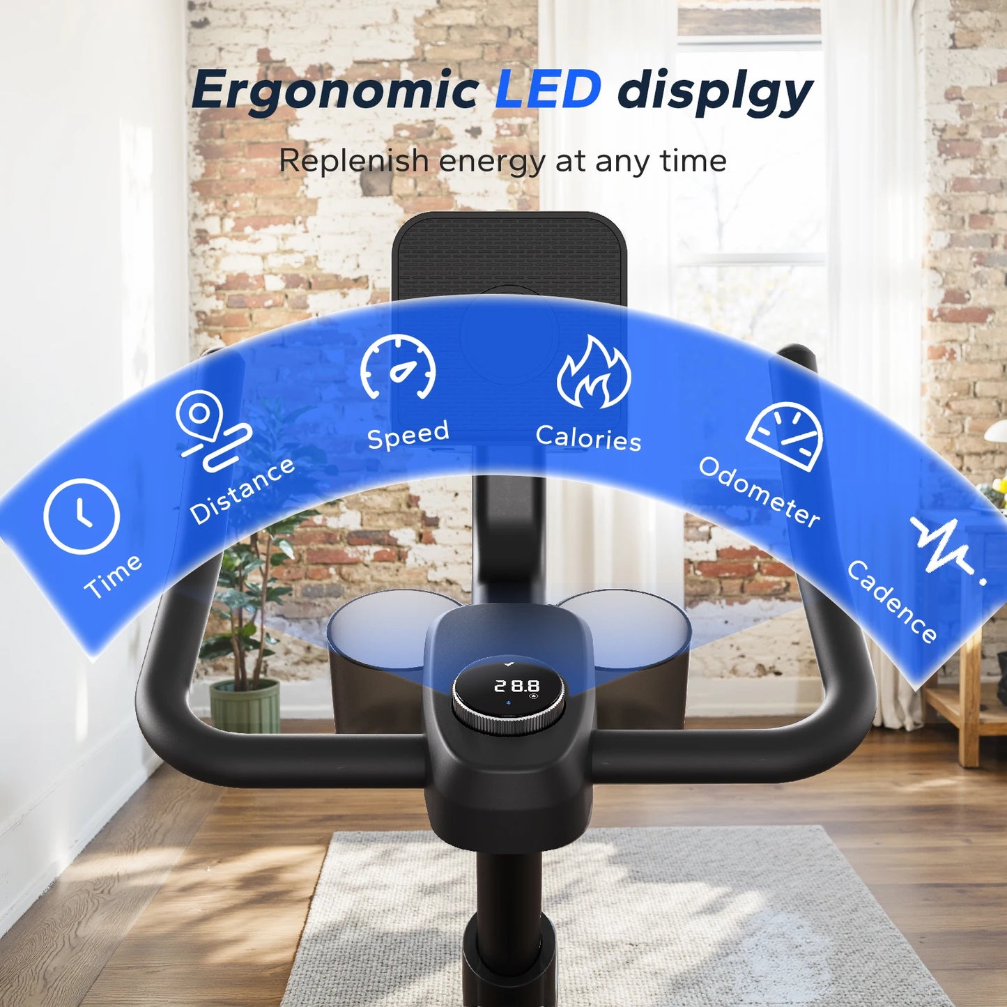 Merach Magnetic Indoor Exercise Bike With Exclusive App Low Noise