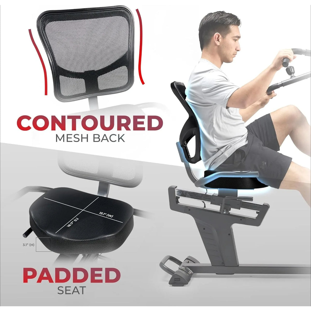 Recumbent Cross Trainer Elliptical Machine With Arm Exercisers