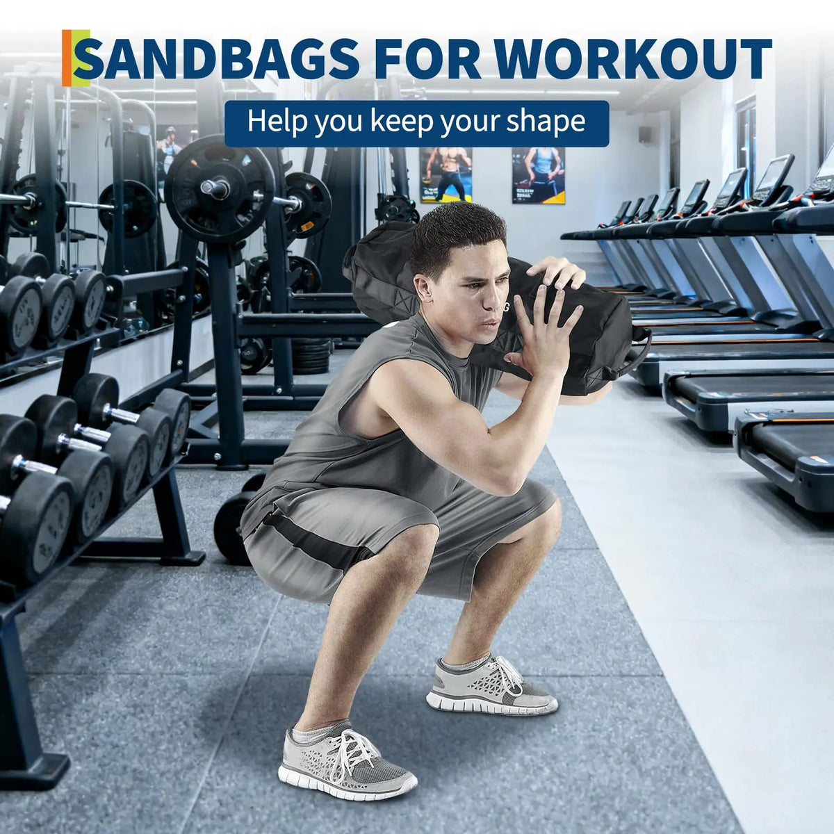 Adjustable Fitness Sandbag With Handles For Strength Training
