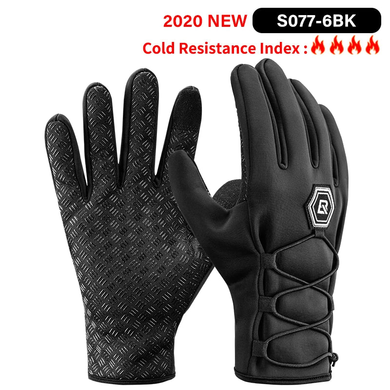 ROCKBROS Winter Cycling Gloves Full Finger Windproof Thermal