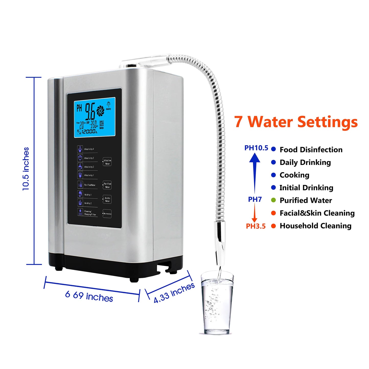 Alkadrops Alkaline Water Ionizer Hydrogen Generator Purifier