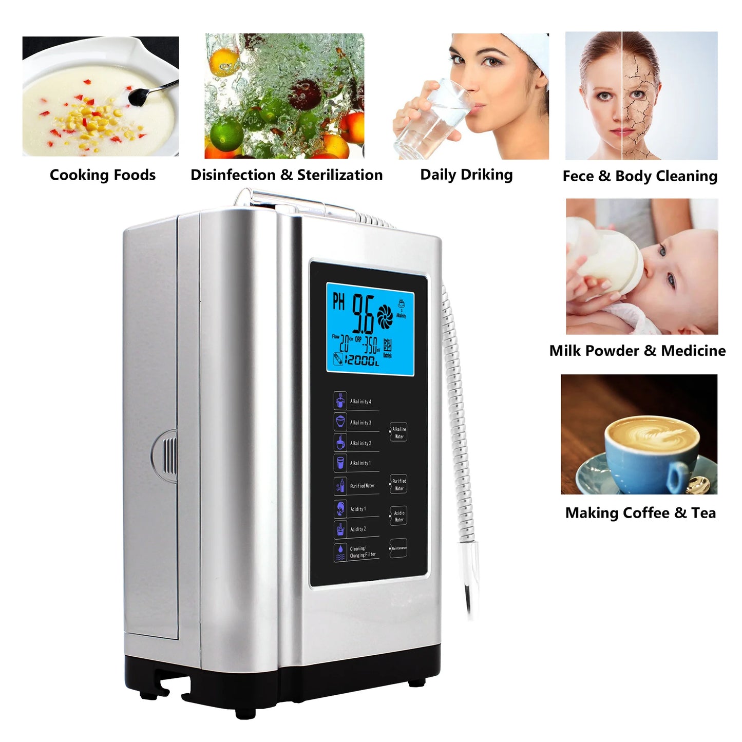 Alkadrops Alkaline Water Ionizer Hydrogen Generator Purifier