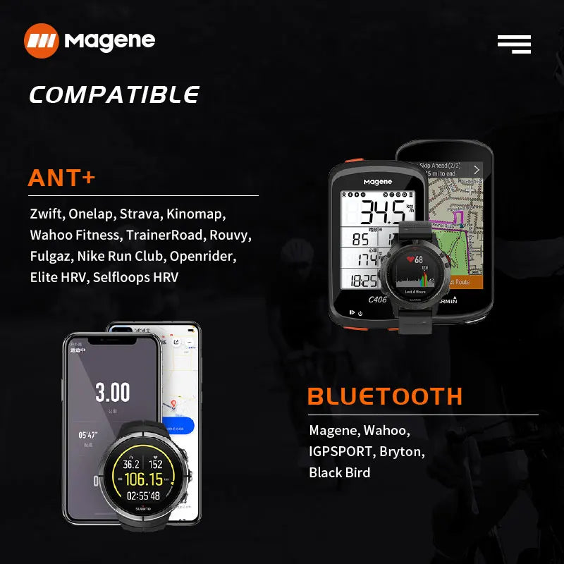 Magene Mover H64 Heart Rate Sensor Dual Mode ANT Bluetooth