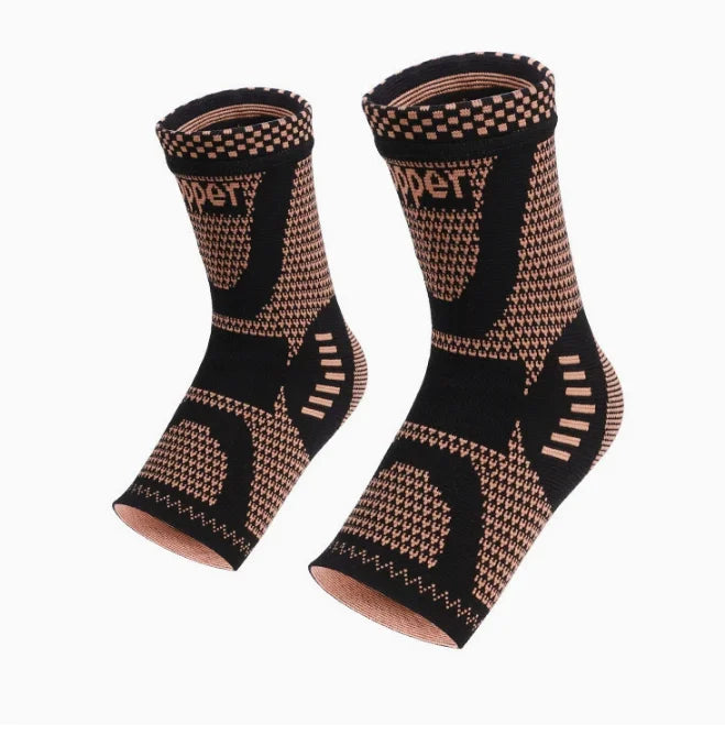 Copper Fiber Nylon Ankle Support Brace For Athletic Sports
