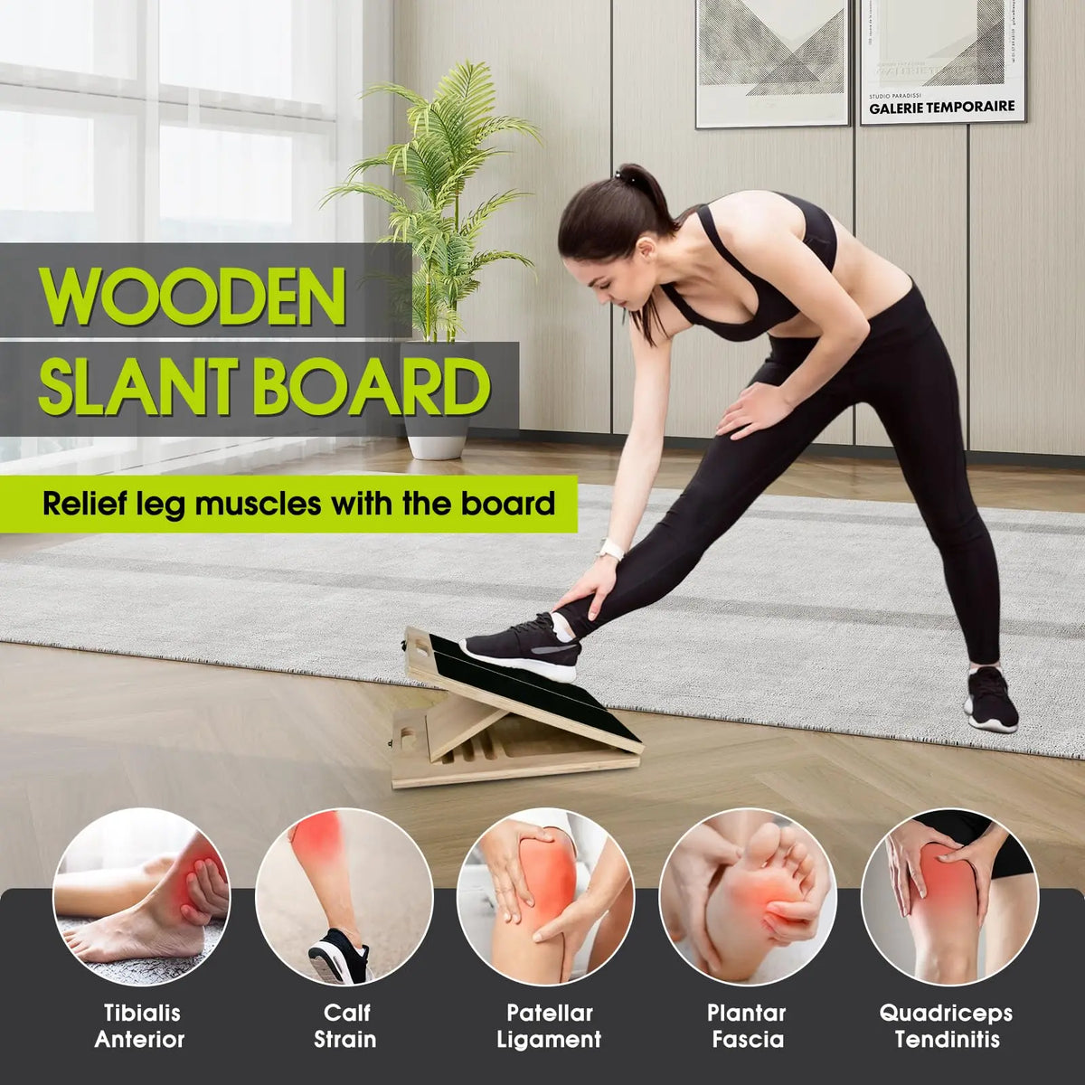 Adjustable Wooden Balance Board And Calf Stretch Slant Board