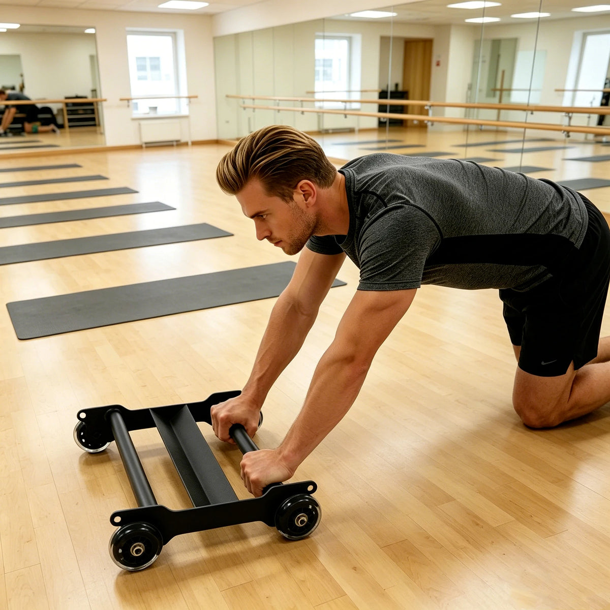 Professional Steel Core Abdominal Roller For Home Gym Fitness