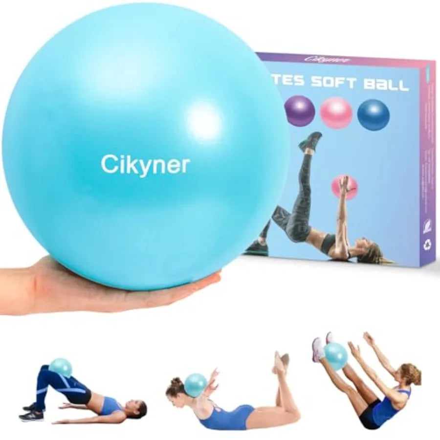 Soft Pilates Exercise Ball With Inflation Straw For Yoga Fitness