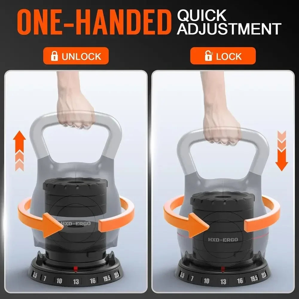 Ergonomic Adjustable Kettlebell Set For Home Strength Training Exercises