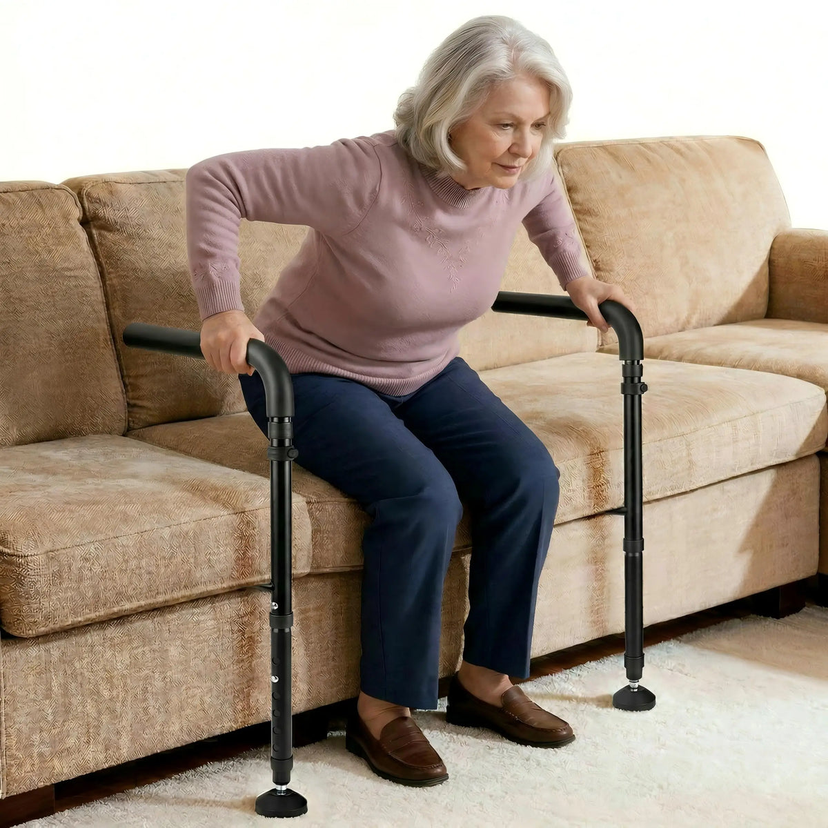 Metal Stand Assist Rail For Couch And Chair Mobility Aid