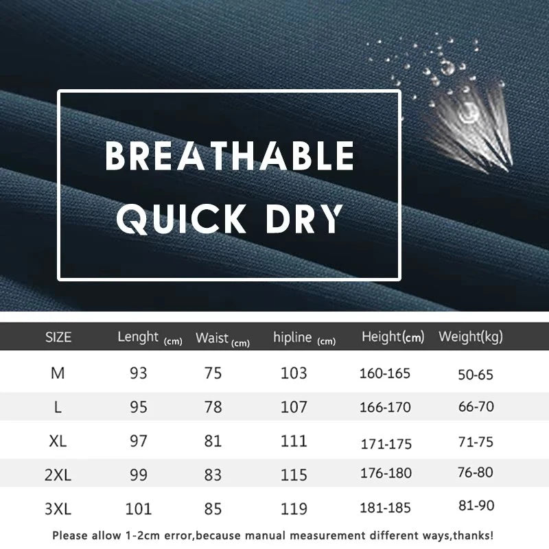 Men Quick Dry Jogging Sweatpants Elastic Fitness Pants