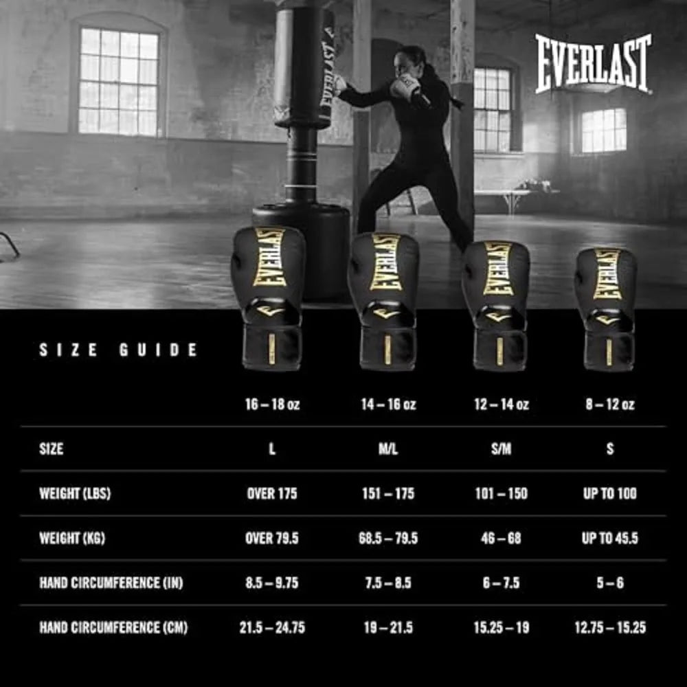 YTYIN Everlast Elite 2 Boxing Gloves PU Leather Training Gear