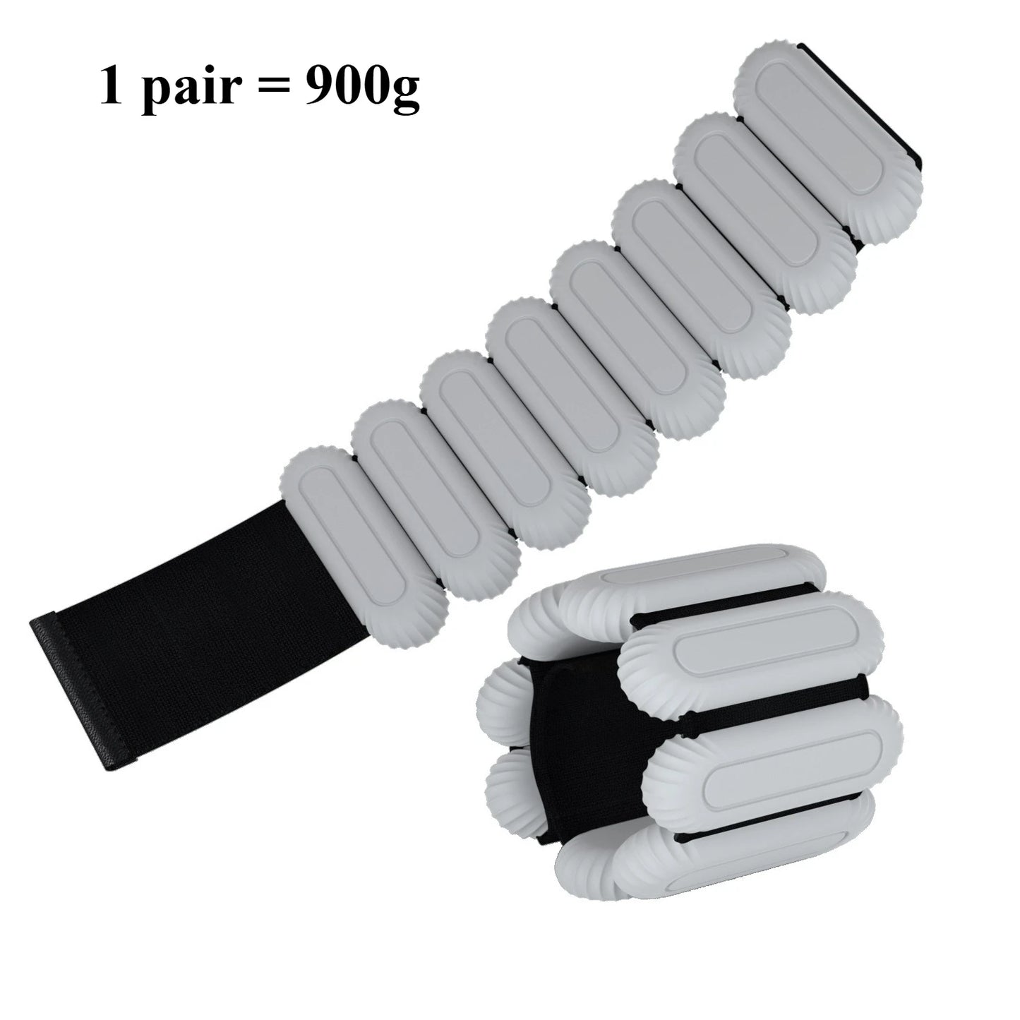 Ankle And Wrist Weights Set 1 Pair 450g 900g Adjustable